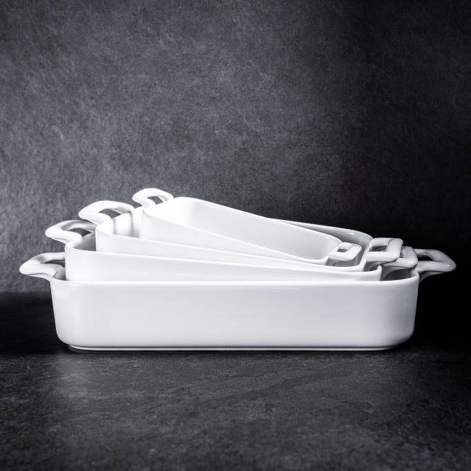 BELLE CUISINE baking dish : 3 little white dishes BELLE CUISINE baking dish : 3 little white dishes