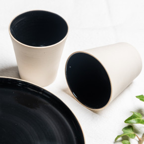 Black laquered cup