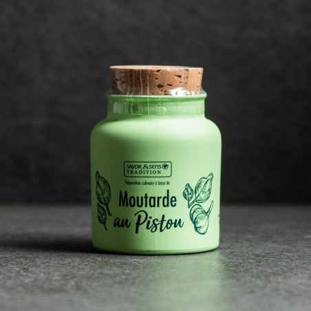 Moutarde au pistou - pot en grès