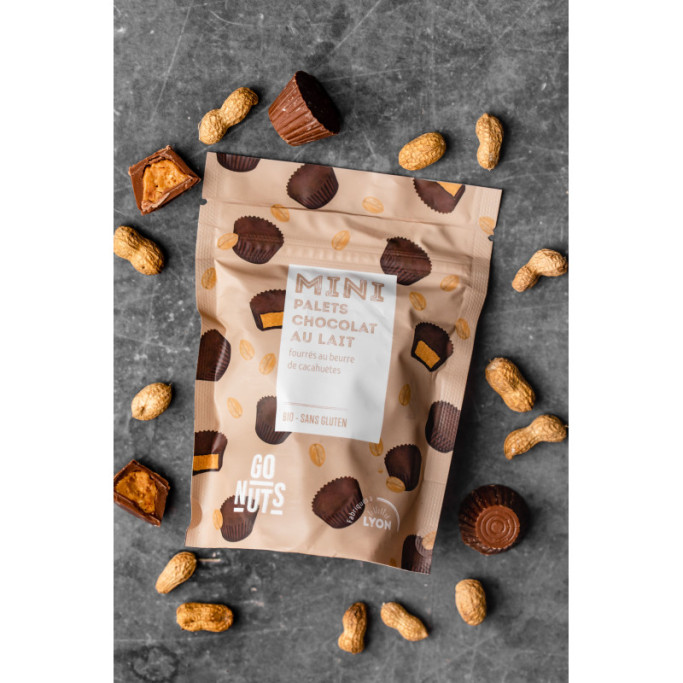 Mini Palets made with Milk Chocolate & Peanut Butter - Go Nuts