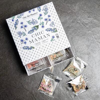 Voilà une chic idée cadeau pour votre mère ! Le Coffret cadeau Chic Maman contient une sélection de 3 infusions et d'un bouillon bio.

#epiceriefine #frenchfood #aixenprovence #aixmaville #madeinfrance #fabricationfrancaise #lamaisonfrancaise #delicatessen #frenchdelicatessen #chicdesplantes #infusion #cadeaumaman #fetedesmères #ideecadeau #coffretcadeau